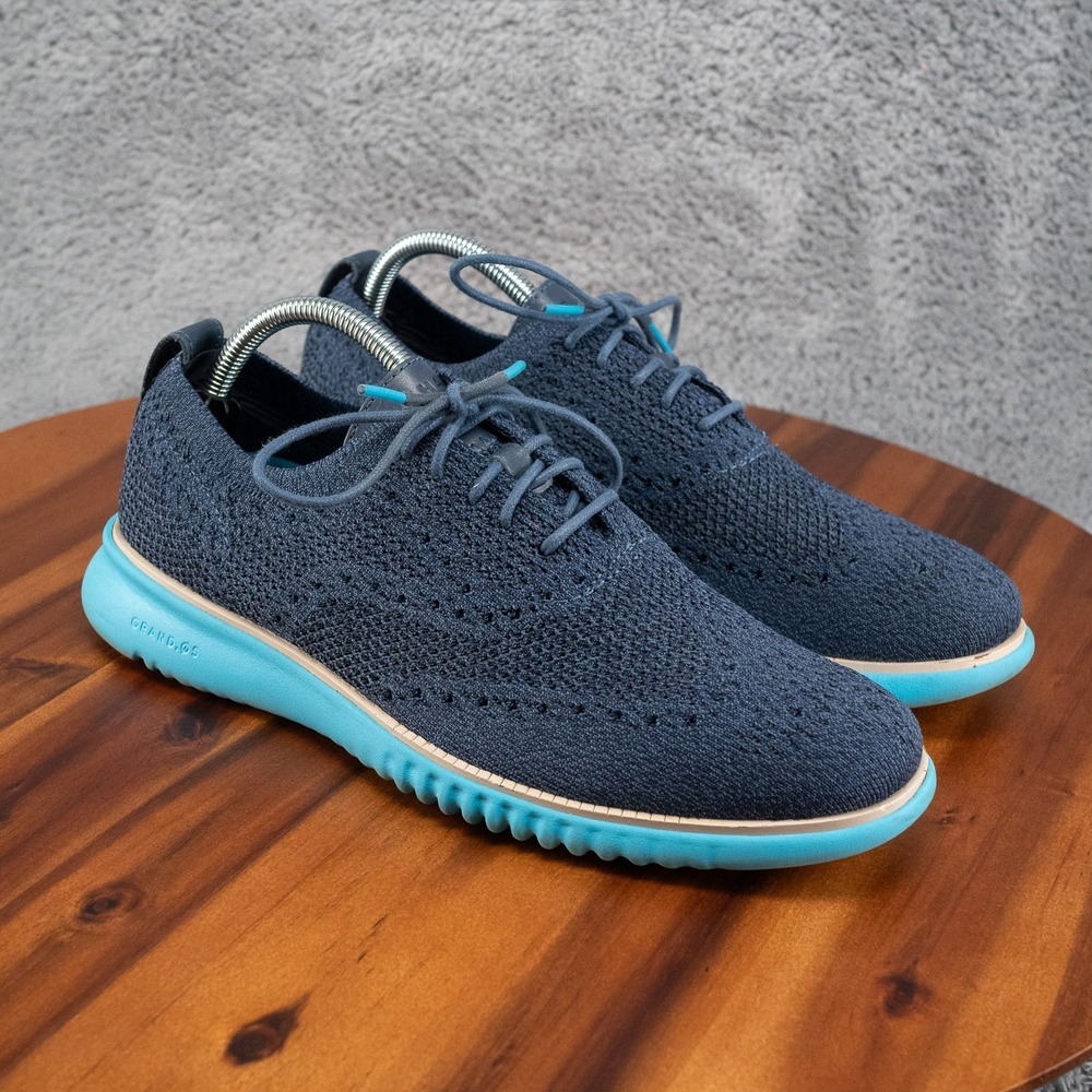 Cole Haan ZERØGRAND Oxford Blue Stitchlite C34199 Street Sneakes Man's Shoe 8.5